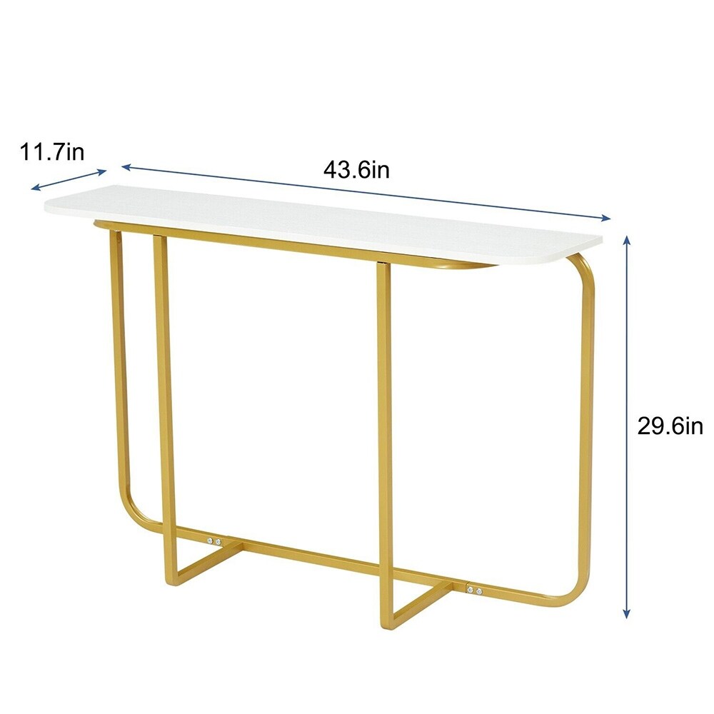 Console Table Modern Accent Gold Narrow Long Side Table Living Room   54 x 84