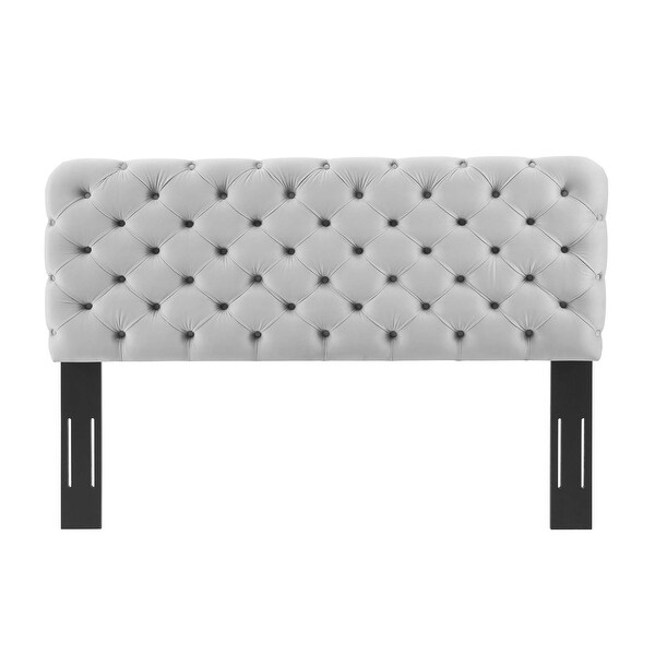 Lizzy Tufted Queen Performance Velvet Headboard - - 31910808