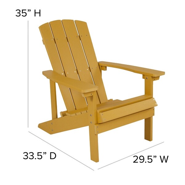 Allweather Poly Resin Wood Outdoor Adirondack Chair (Set of 4)