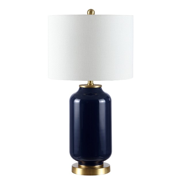 Amaia Glass Table Lamp Navy Safavieh