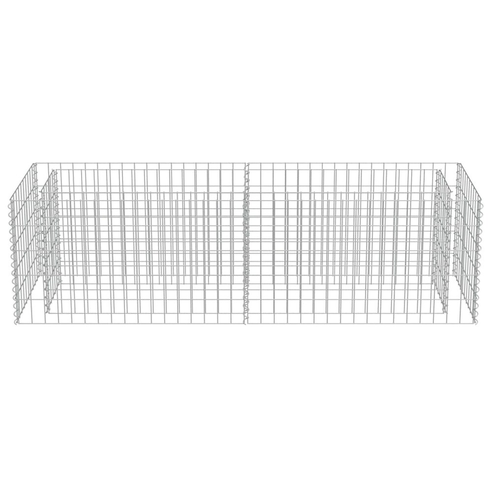 vidaXL Gabion Raised Bed Galvanized Steel 70.9\