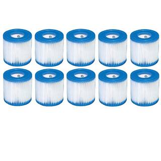 Intex Type H Easy Set Filter Cartridge Replacement for Swimming Pools (10-Pack) 10 x 29007E