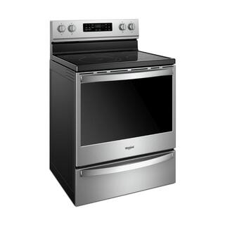 Whirlpool 6.4 cu. ft. Electric Range in Fingerprint Resistant Stainless Steel with Frozen Bake Technology WFE775H0HZ