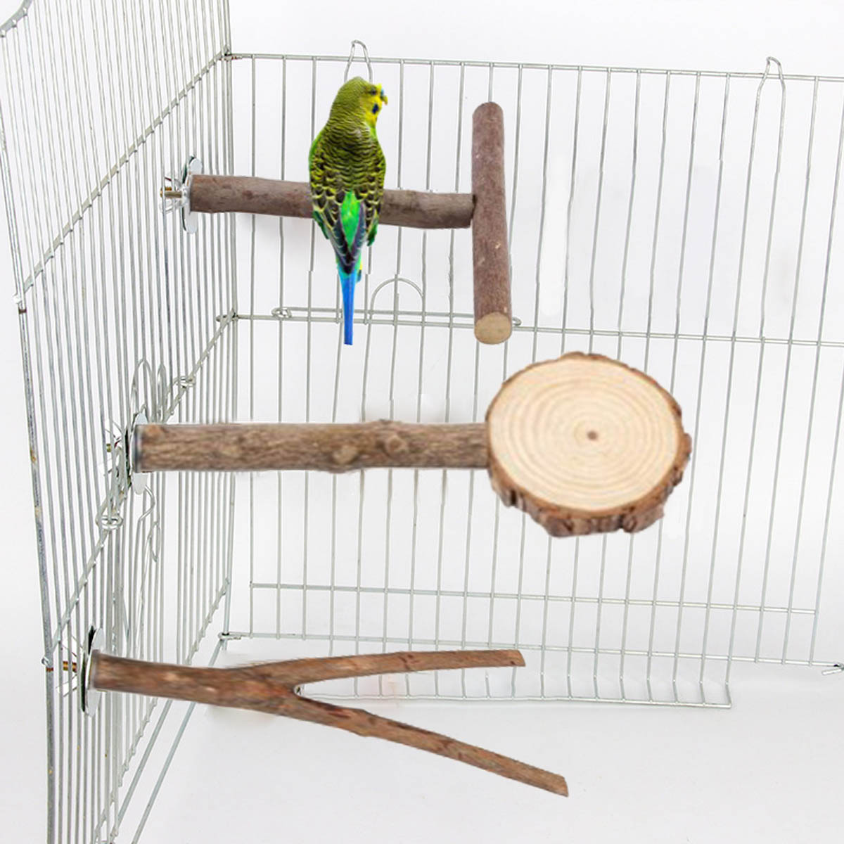 Bird Perches Bird Cage Accessories Bird Toy Suitable for Use Indoor and Outdoor Bird Stand Pole 3PCS