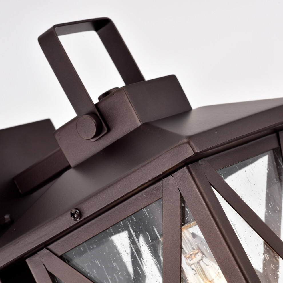 Lawrence Transitional 1 Light Oil Rubbed Bronze Outdoor Wall Sconce 11 quotHeight   Transitional   Outdoor Wall Lights And Sconces   by Homesquare  Houzz