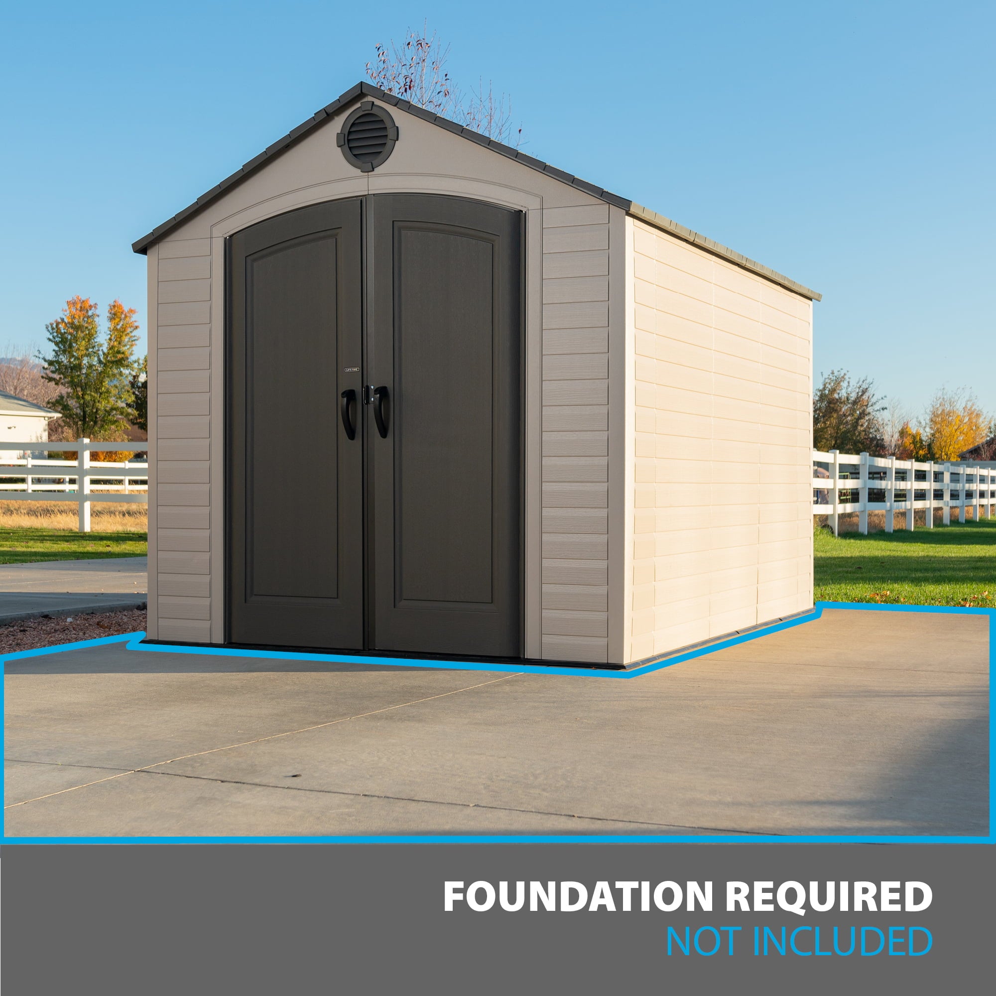 Lifetime 8 Ft. x 10 Ft. Outdoor Storage Shed