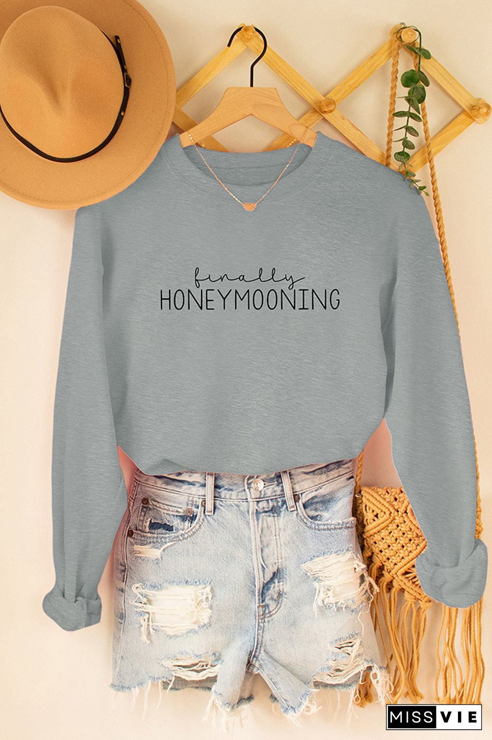 Finally Honeymooning Sweatshirt Wholesale