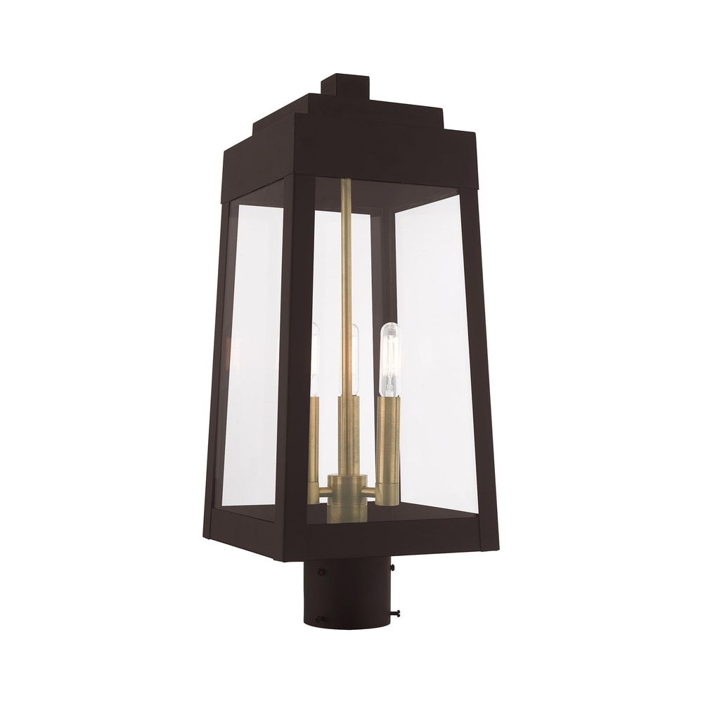 Livex Lighting Oslo 3 Light Outdoor Post Top Lantern   8.25\