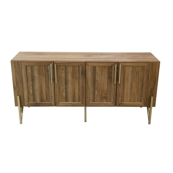 Roomfitters Walnut Finish Mid-century TV Stand Media Console - W59