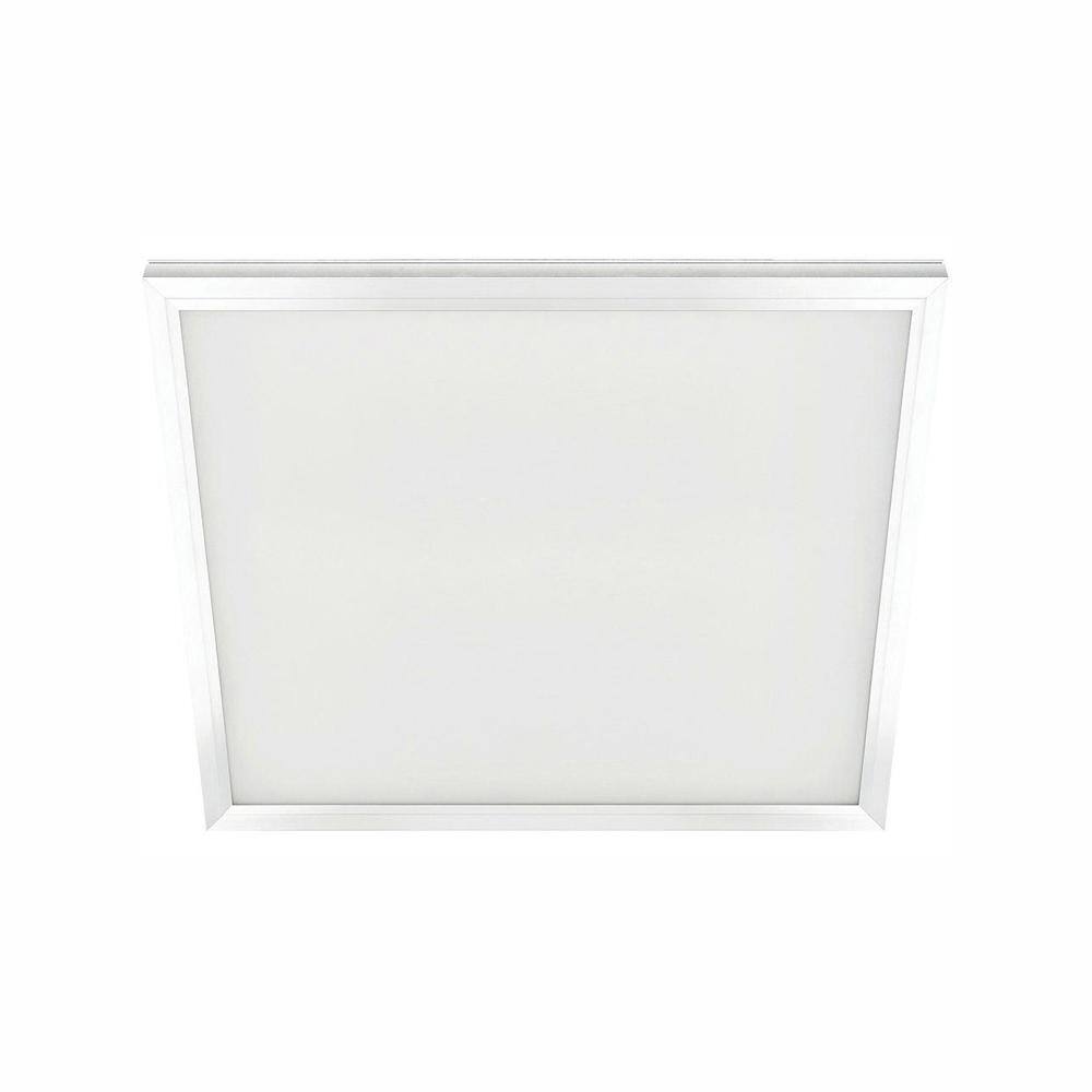 Commercial Electric 2 ft. x 2 ft. 48-Watt White Integrated Edge-Lit Flat Panel T-Bar Grid Flush Mount LED Troffer with Color Changing CCT FP2X24WYWHHD