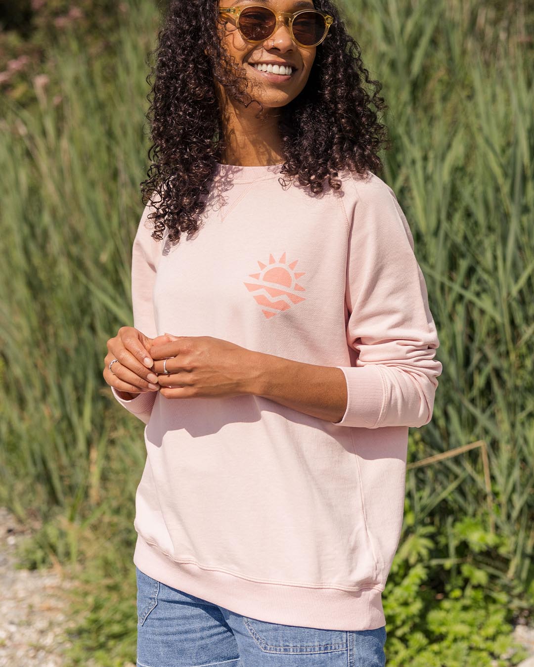 Mystic Recycled Cotton Sweatshirt - Peach Whip