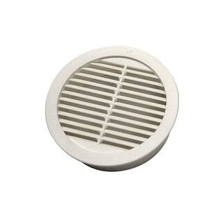 Master Flow 4 in. Resin Circular Mini Wall Louver Soffit Vent in White (4-Pack) RLSC4