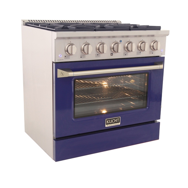 36 in. 5.2 cu. ft. Dual Fuel Range for Natural Gas with Sealed Burners and Convection Oven in Stainless Steel