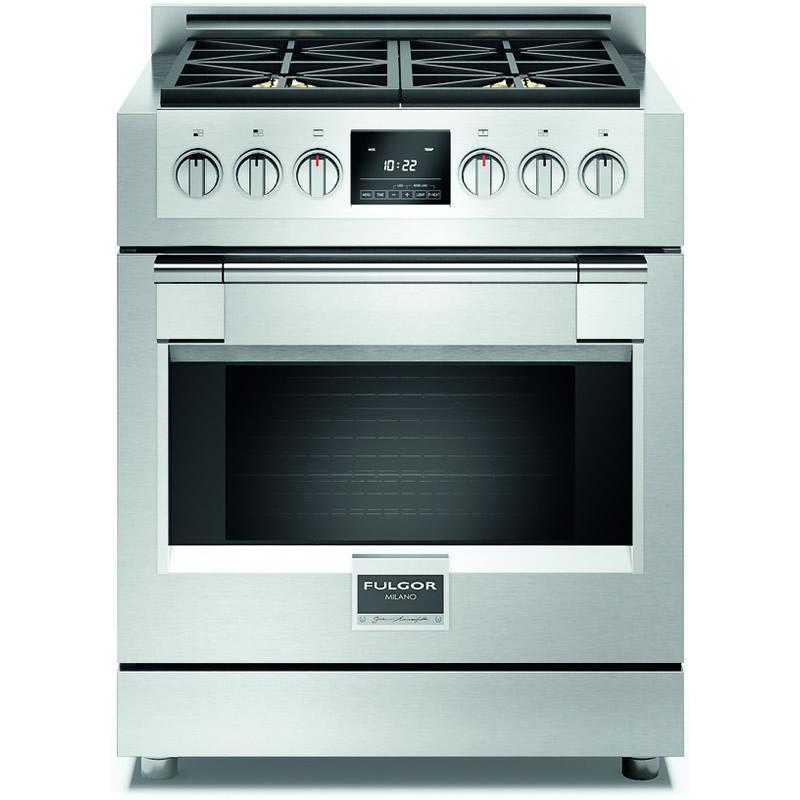 Fulgor Milano 30-inch Freestanding Dual-Fuel Range F6PDF304S1