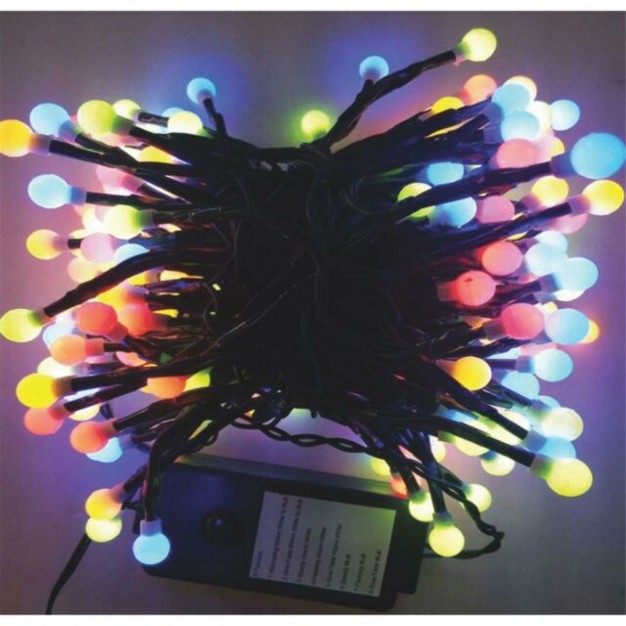 J Hofert Co 200 Multicolor Led G10 Berry Christmas Lights 16 5 Ft Green Wire