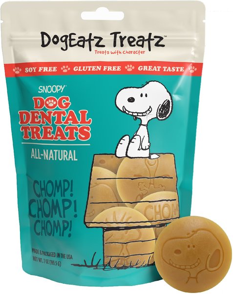 Team Treatz DogEatz Snoopy Rawhide-Free Dental Dog Treats