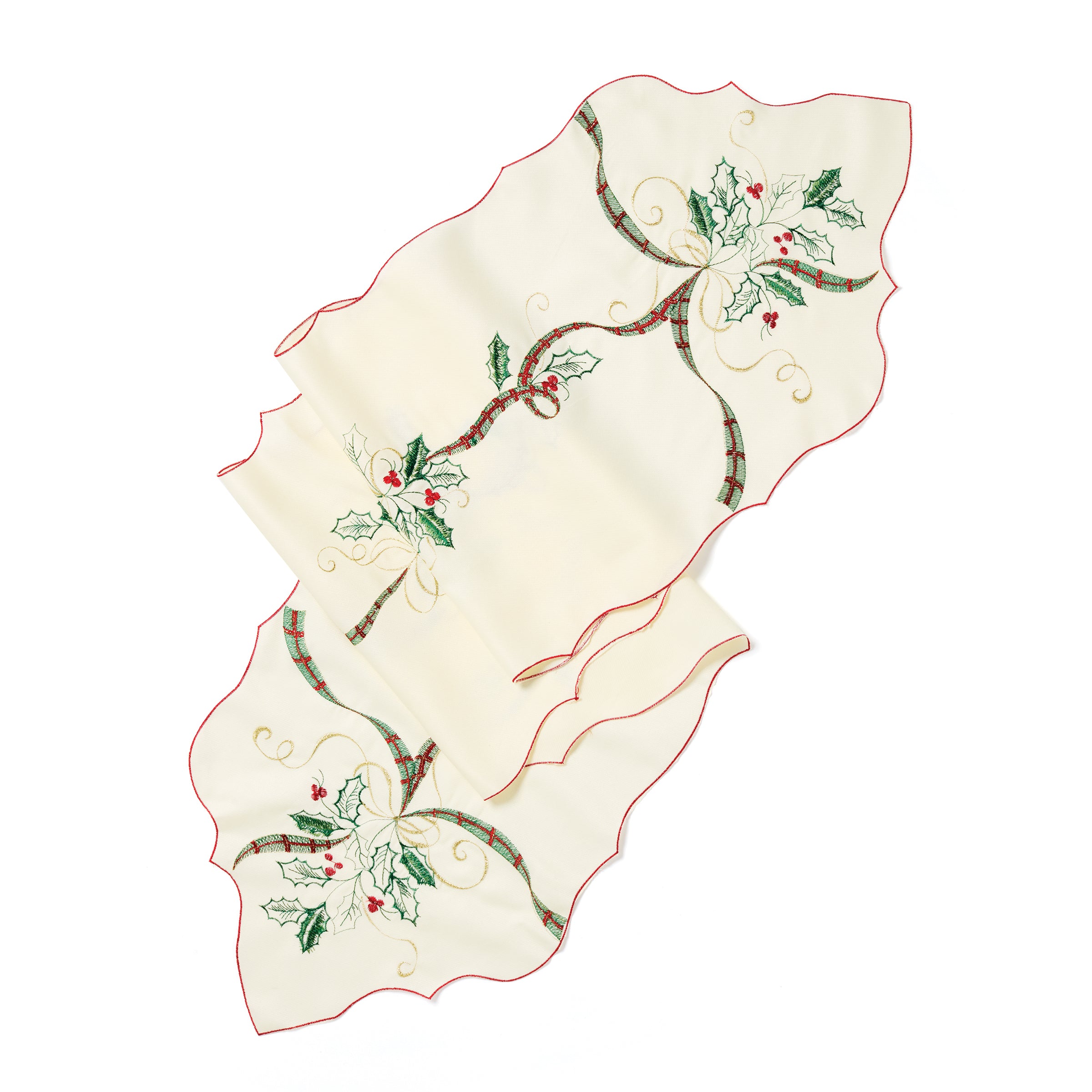 Holiday Nouveau Embroidered 14x72 Table Runner