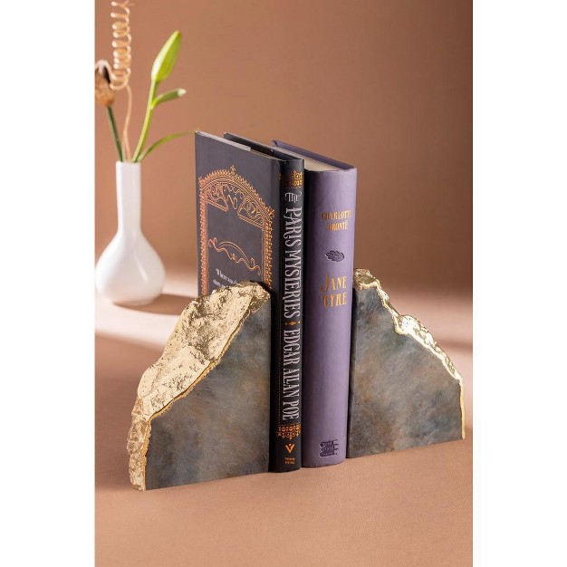 Gauri Kohli Dazzle Aventurine Bookends Set Of 2