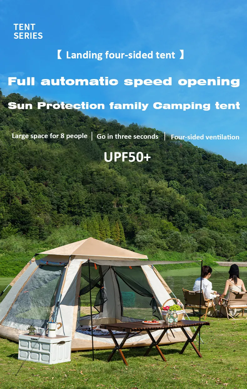 3 4 Persons Portable Waterproof Fully Automatic Camping Hiking Family Instant Outdoor Set Up Camping Pop Up Tent