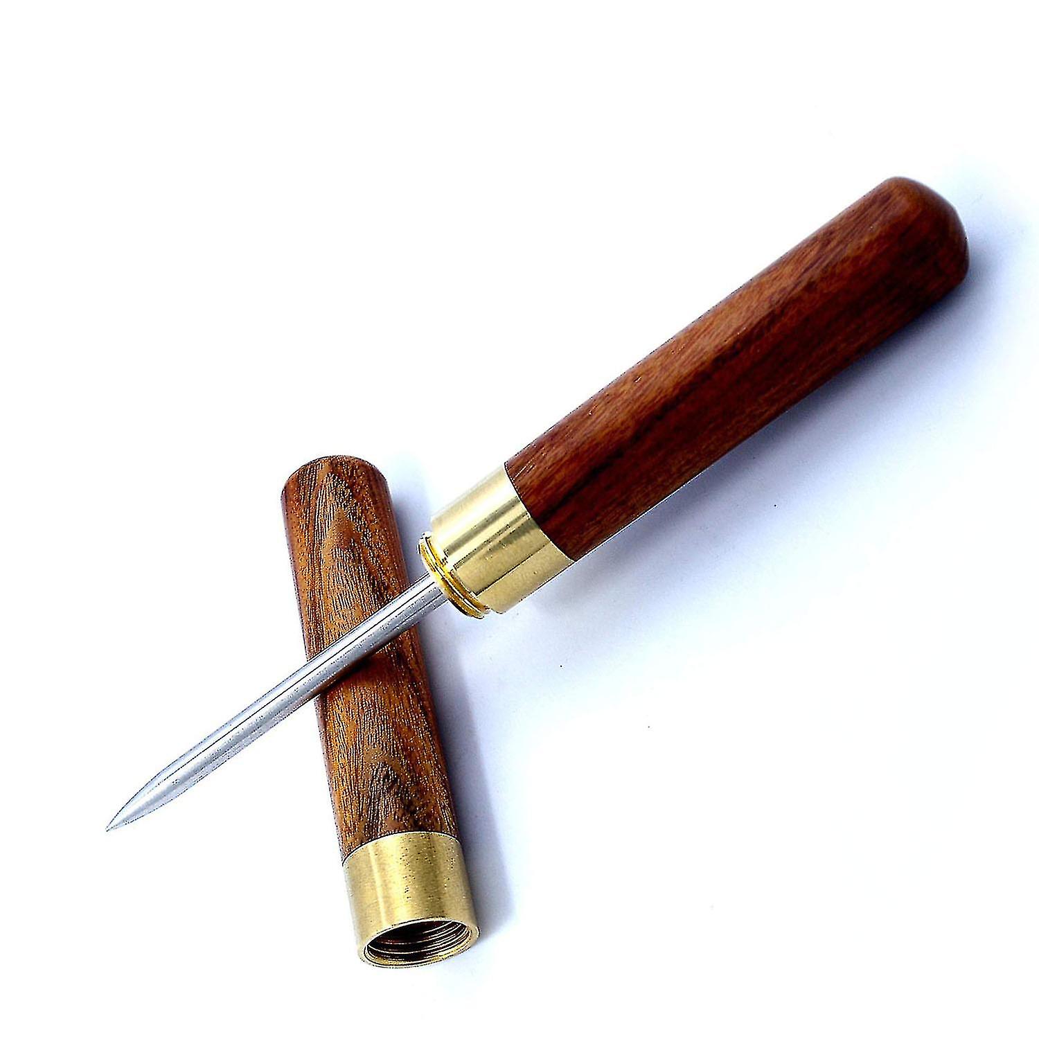 Stainless Steel Ice Pick With Wooden Handle Kitchen Tool (brown)