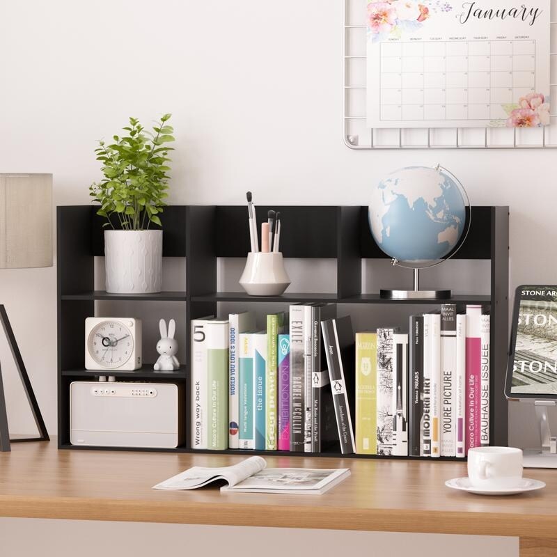 Multi Unit Desk Organizer Storage Rack Book Shelf for Office Home and Bathroom