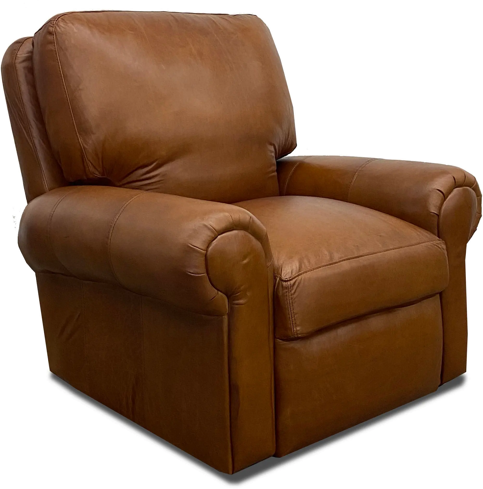 Saddle Brown Leather Power Recliner