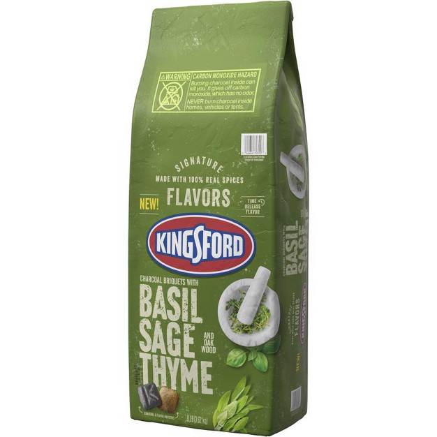 Kingsford Signature All Natural Basil Sage Thyme Charcoal Briquettes 8 Lb