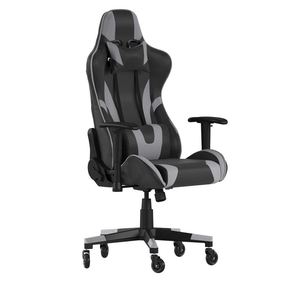 Office Gaming Chair with Roller Wheels   Reclining Back