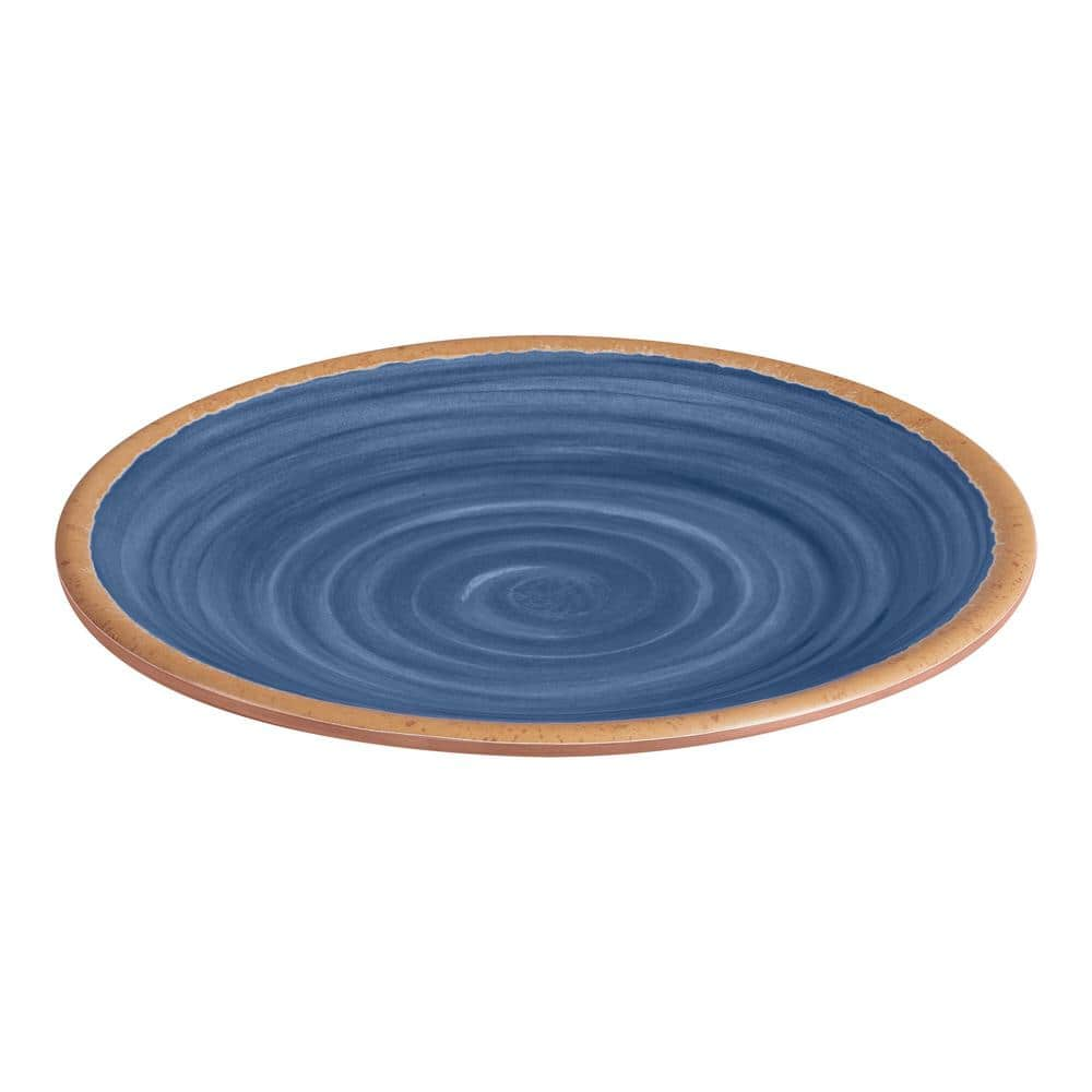 Home Decorators Collection Azria Melamine Salad Plates in Laguna Blue (Set of 6) PAN1085MSSLB