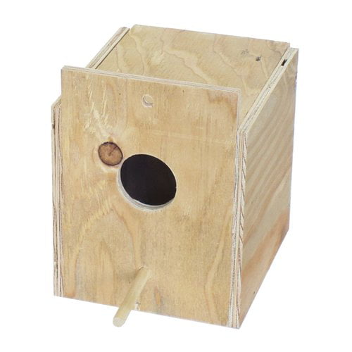 YML WNB3 Assembled Wooden Nest Box for Outside Mount with Dowel， Large