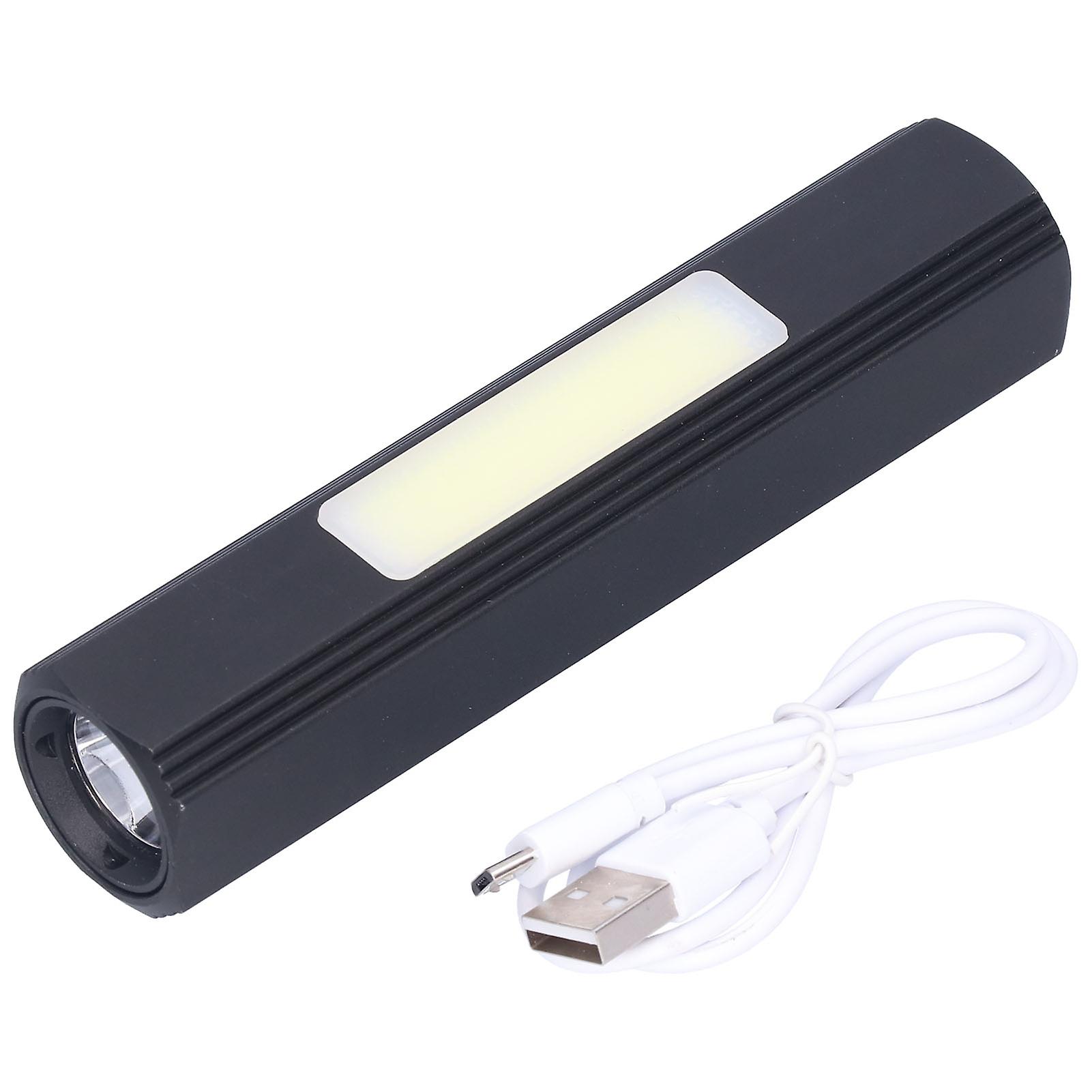 Multifunction Led Flashlight Outdoor Magnetic Electric Torch With Cob Side Light Usb Cable