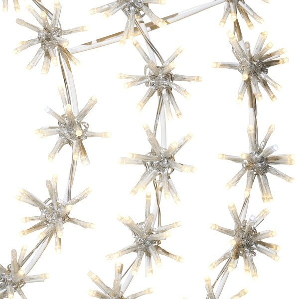 Illuminating 840 LED White Metal Snowflake Garland Light