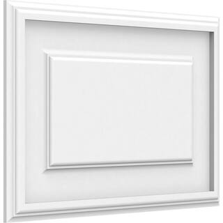 Ekena Millwork 58 in. x 18 in. x 12 in. Legacy Raised Panel White PVC Decorative Wall Panel WALP18X12X062LEG