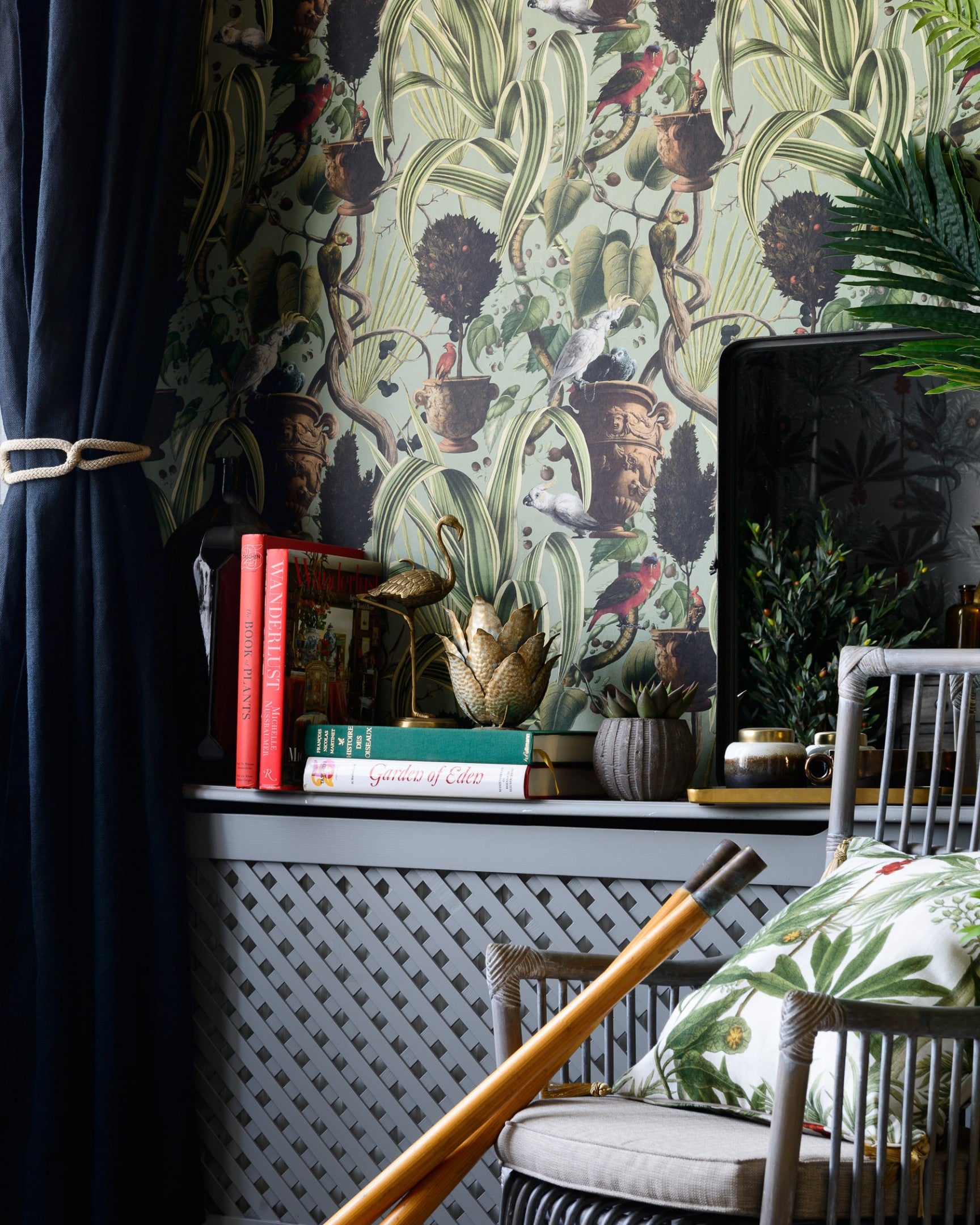 Exotic Menagerie Wallpaper in Dark from the Wallpaper Compendium Collection by Mind the Gap