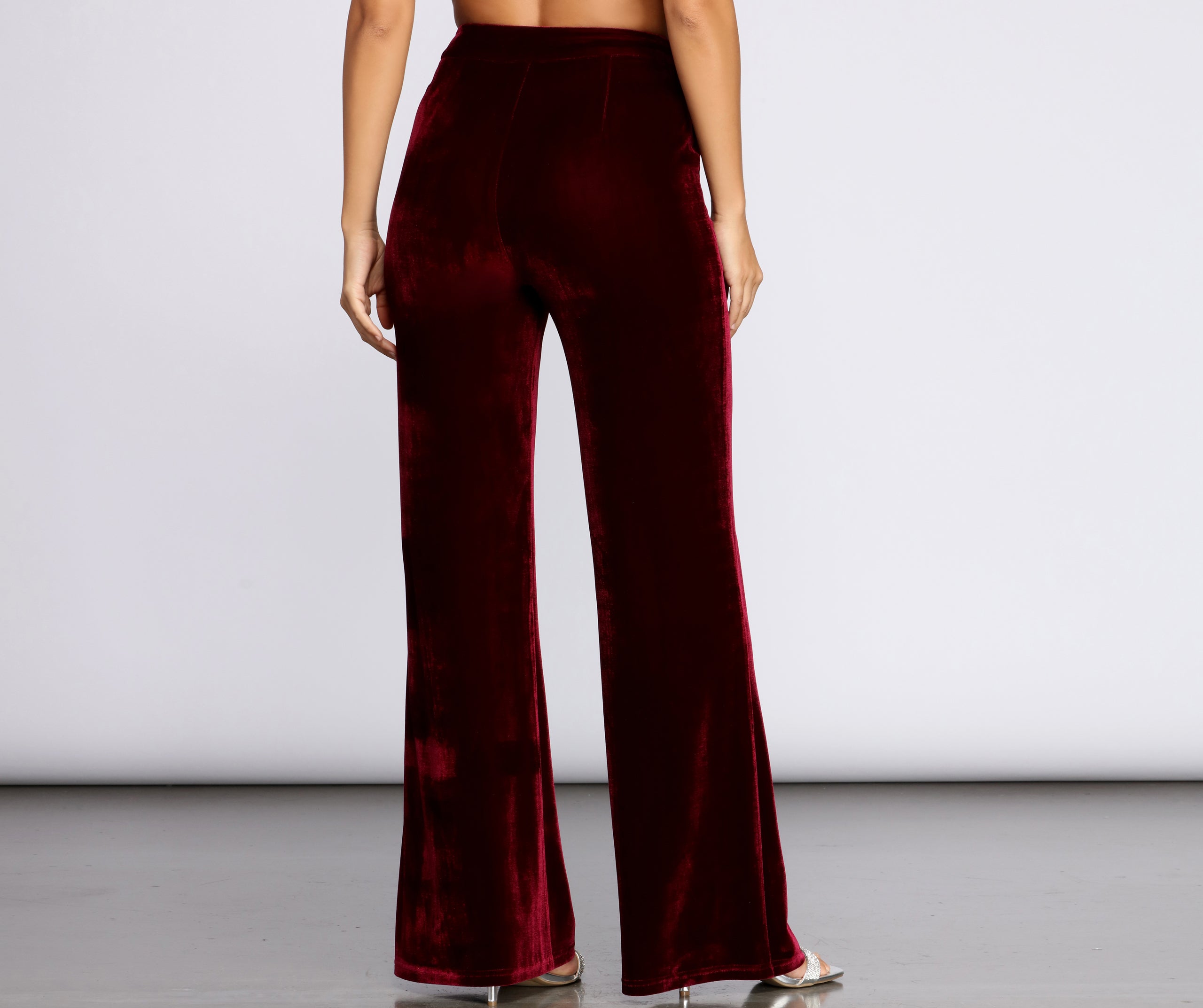 Velvet Glamour High Waist Pants