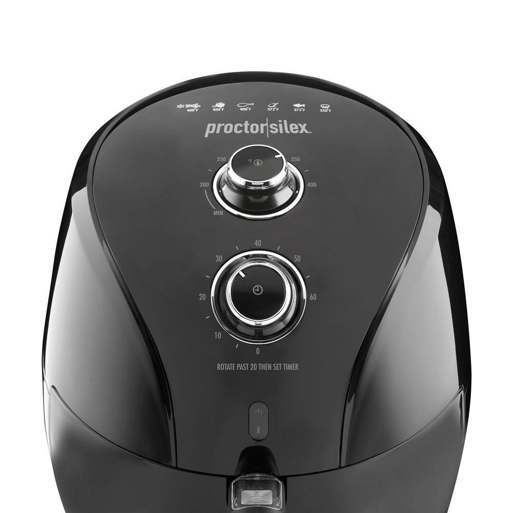 Proctor Silex 52 Qt Black Air Fryer with 60Minute Timer