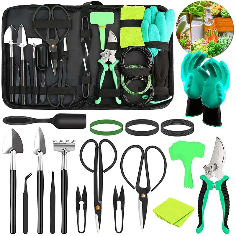 2023 Newest Multifunctional 24pcs Garden Tool set Scissors shovel gloves Tools