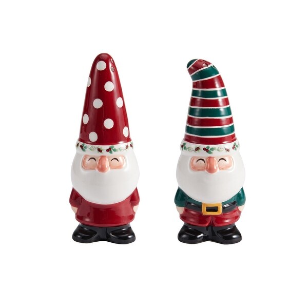 Pfaltzgraff Winterberry Gnome Salt/Pepper with Bowl Set