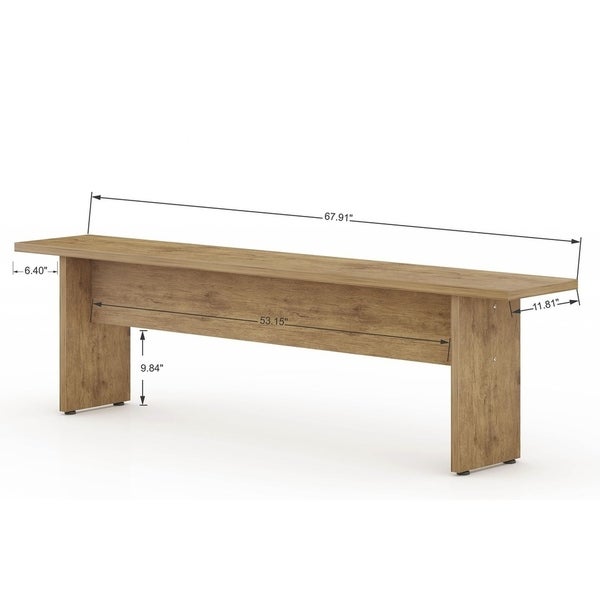 The Gray Barn Botarga Rustic Country Brown Wood Dining Room Bench