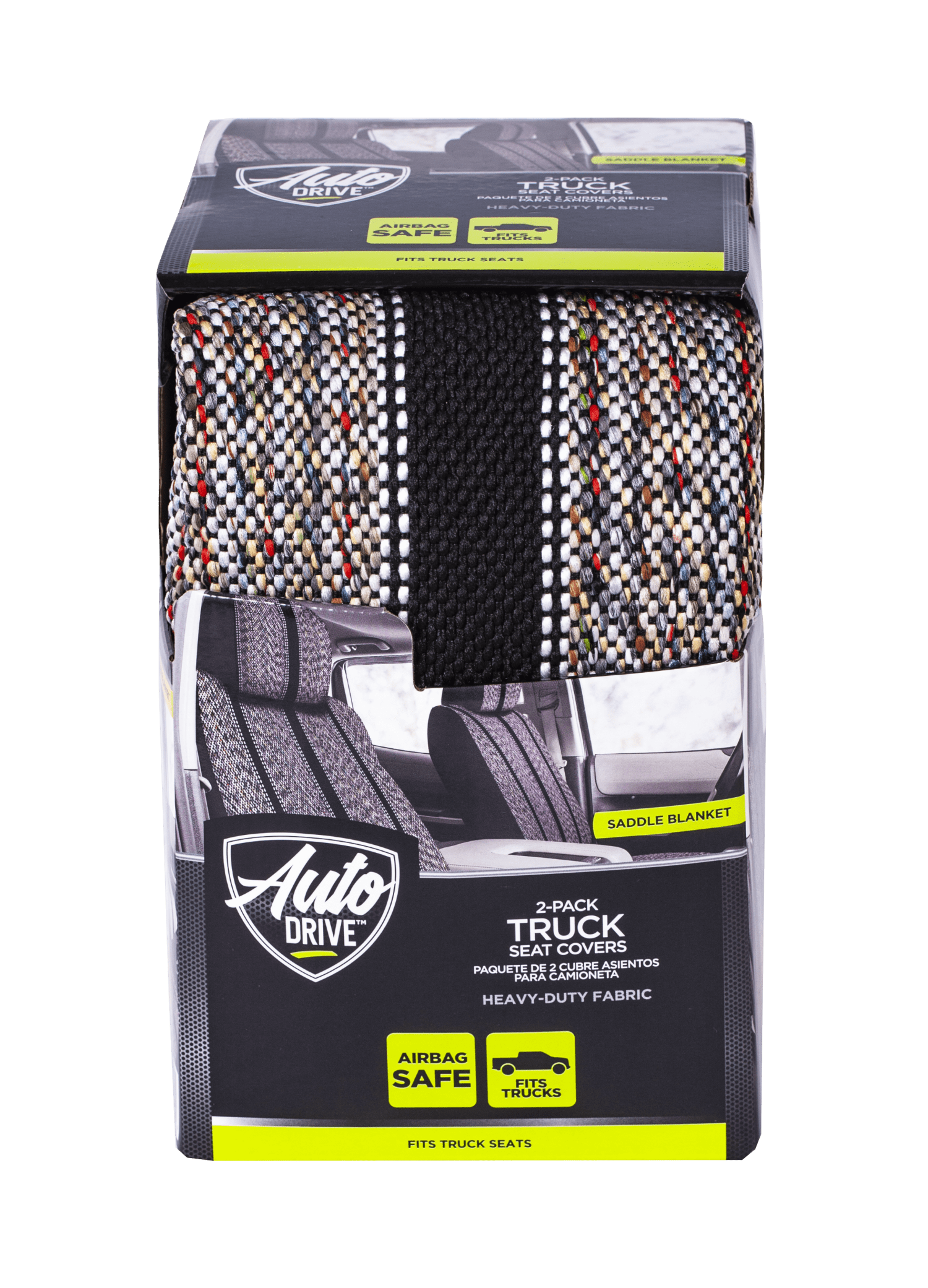 Auto Drive 1PC Seat Cover Truck Bench Saddle Blanket Jacquard Brown - Universal Fit， 2102SC097