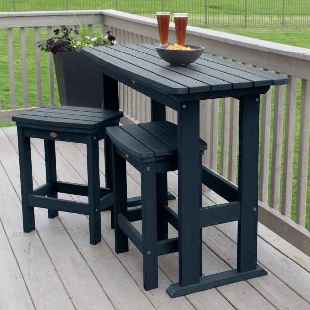 Lehigh 3pc Outdoor Counter Height Set Federal Blue Highwood