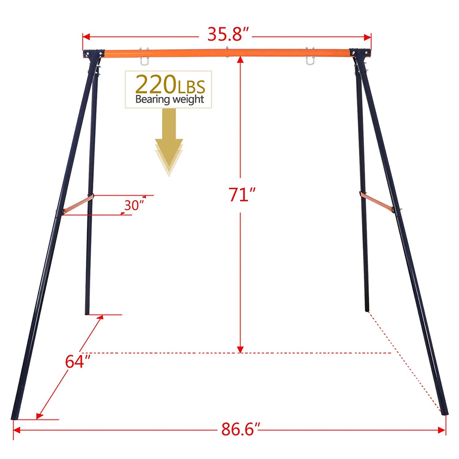 ZENY Backyard Swing Stand Set and 40'' Web Tree Spider Swing Set