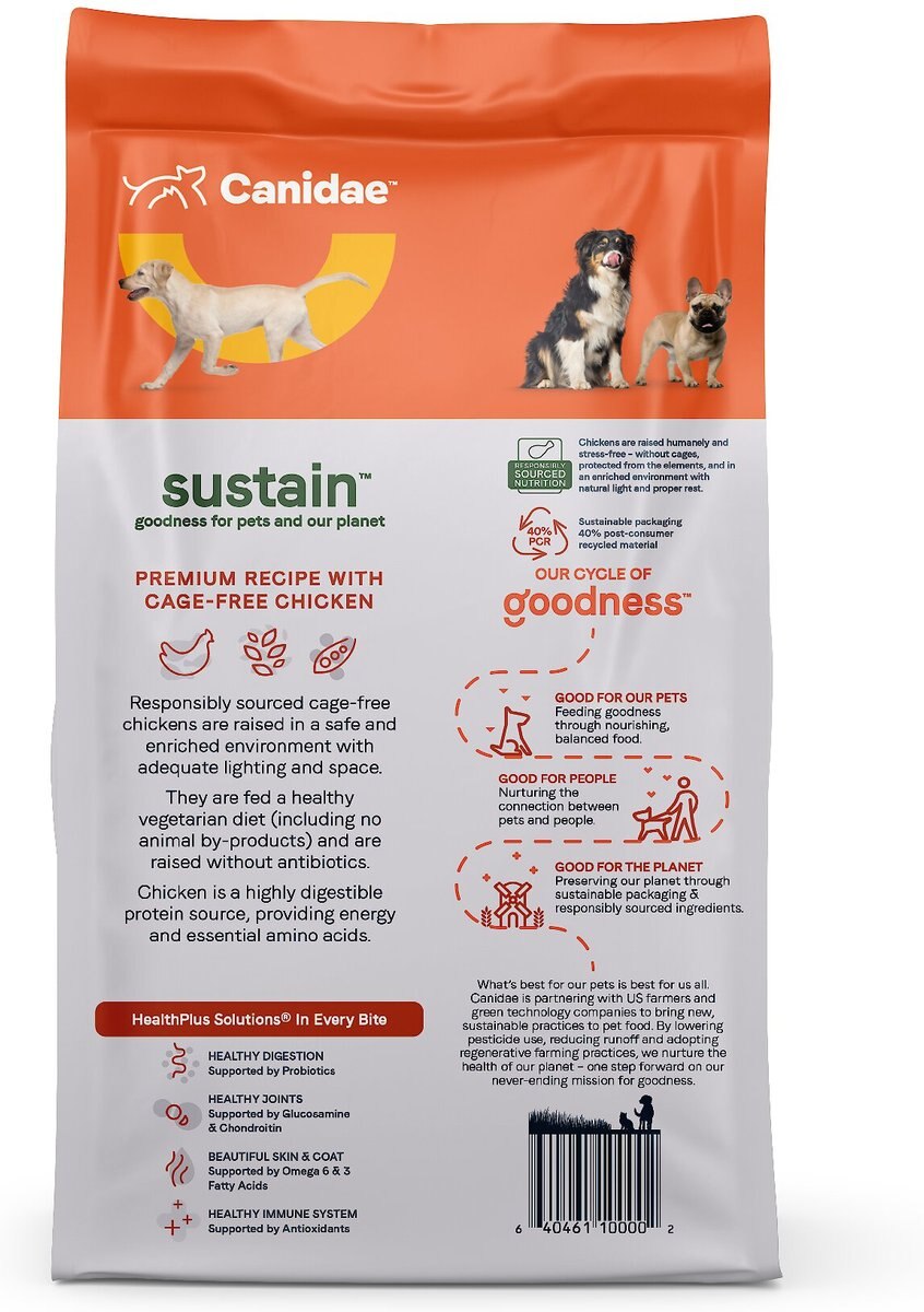 CANIDAE Sustain Premium Recipe Cage-Free Chicken Adult Dry Dog Food