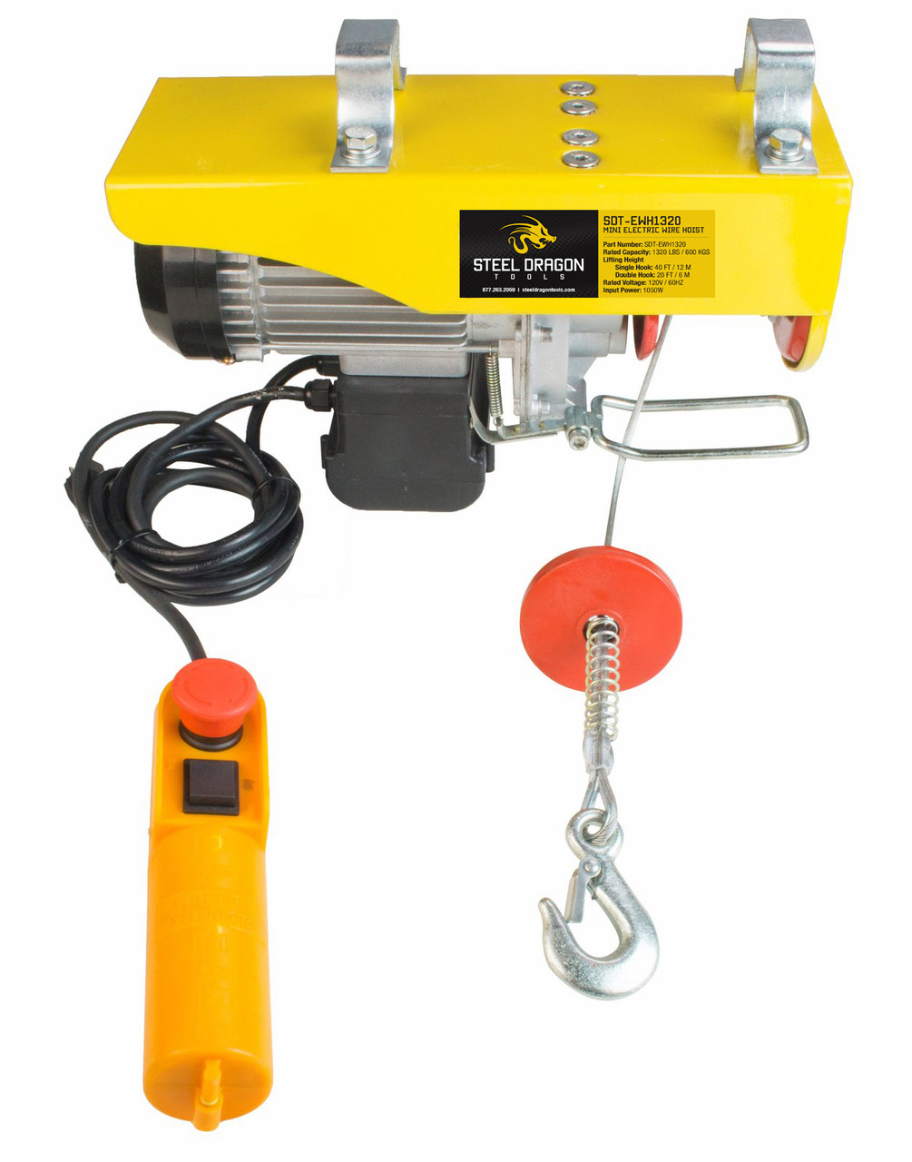 Steel Dragon Tools 1320 LBS Mini Electric Wire Cable Hoist