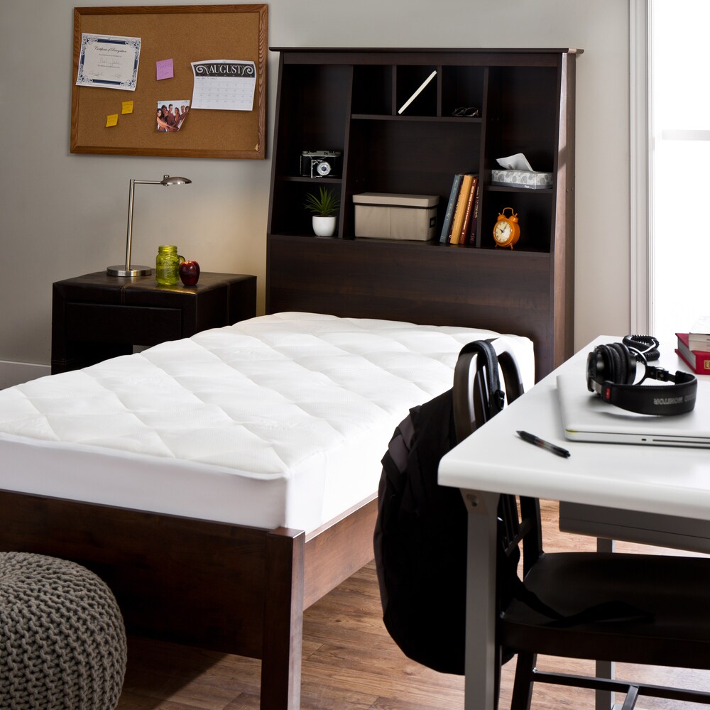 Spa Luxe Super Plush Viscose from Bamboo Mattress Pad Twin XL   White