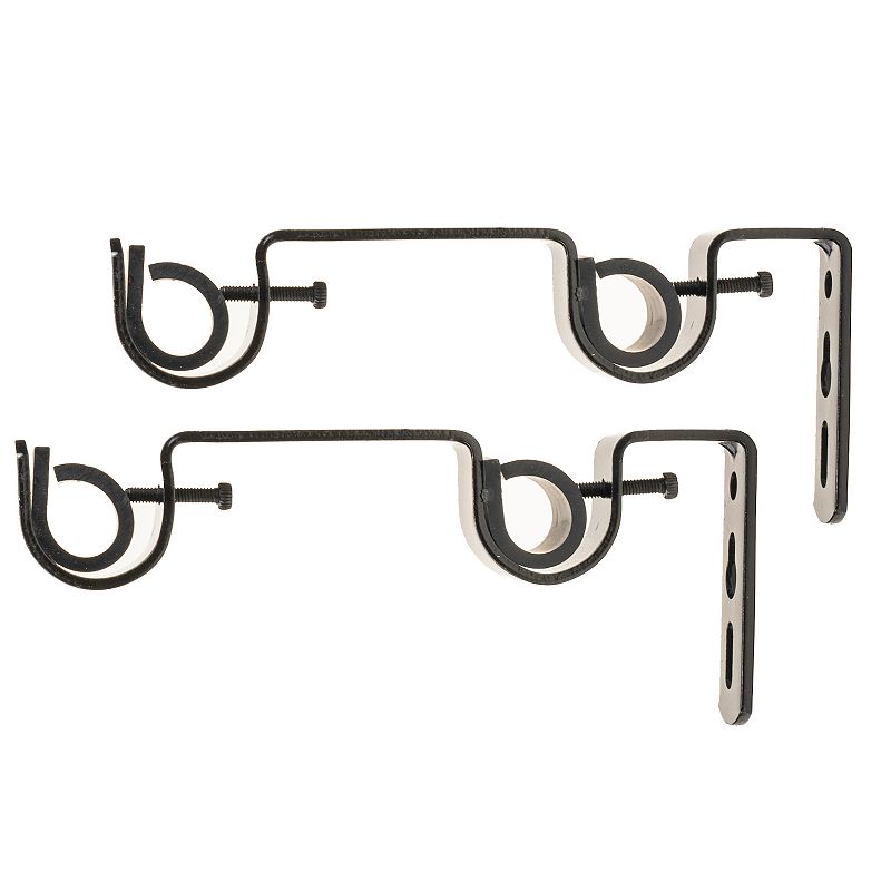 Decopolitan 1 Double Curtain Rod Bracket Pair