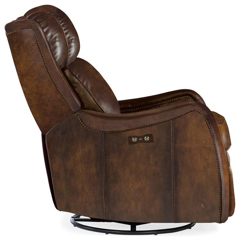 Hooker Furniture Stark Power Swivel Glider Recliner   Contemporary   Recliner Chairs   by Homesquare  Houzz