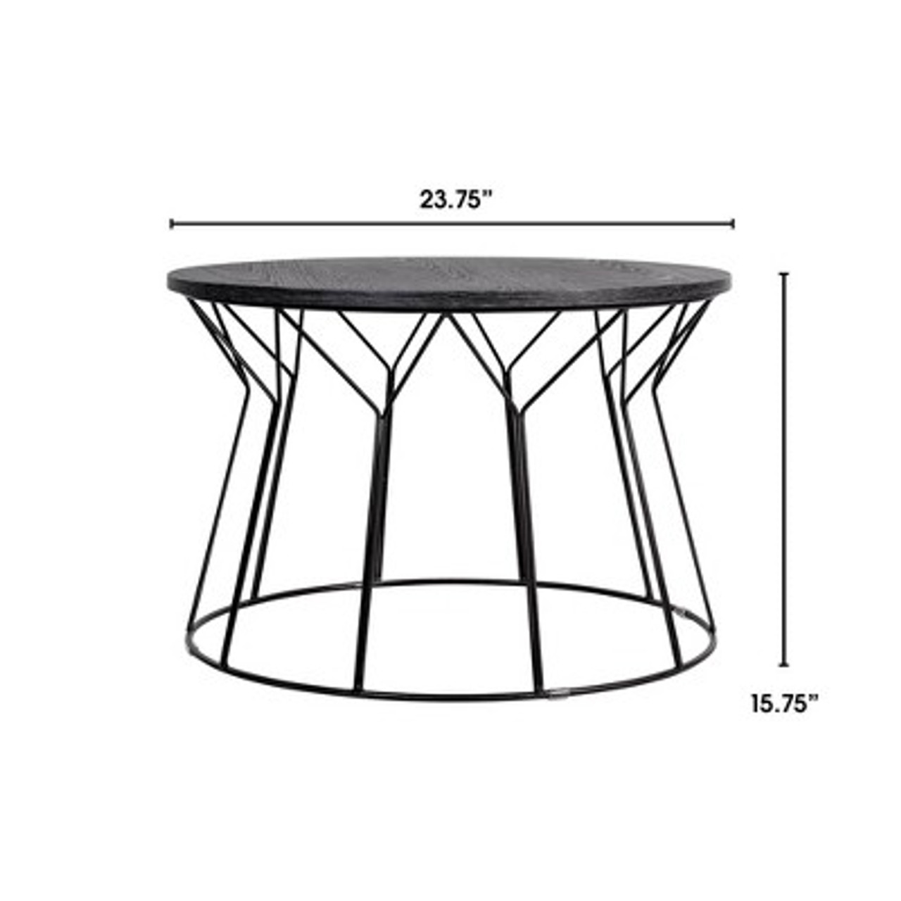 Fleur Coffee Table Noir Black - Adore Decor