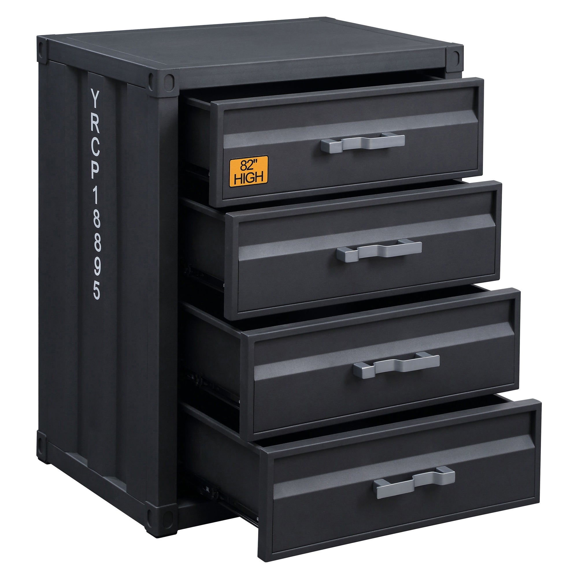 ACME Cargo Chest with 4 Drawers in Gunmetal