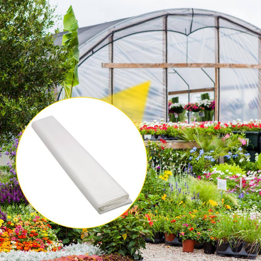 VEVOR Greenhouse Film 12 ft. x 100 ft. Greenhouse Plastic Sheeting 6 mil Thickness Clear Polyethylene Cover for Gardening TMWSMYC12FT10Y2HDV0